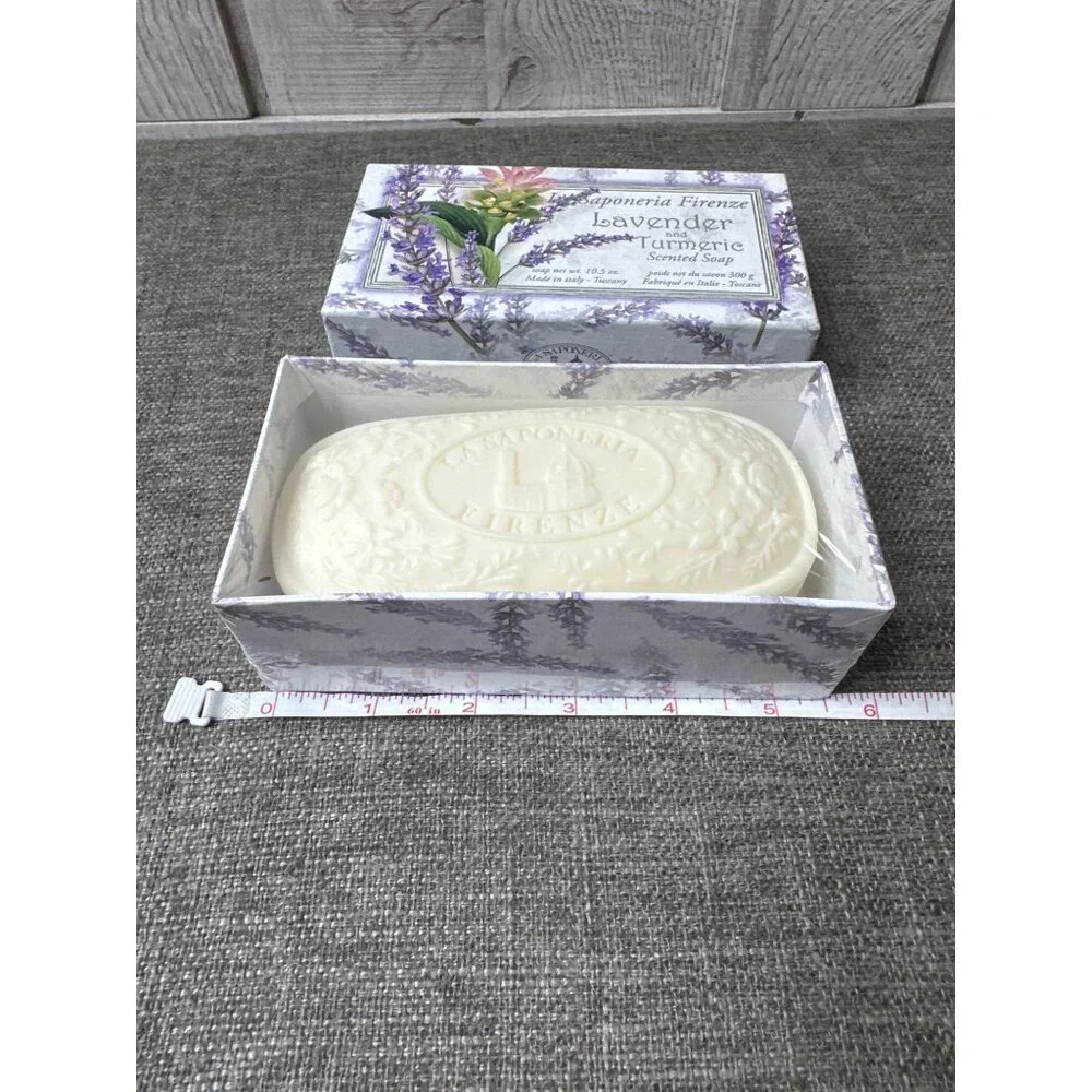 La Saponeria Firenze Lavender & Turmeric Scented Soap Made In Italy Gift Box